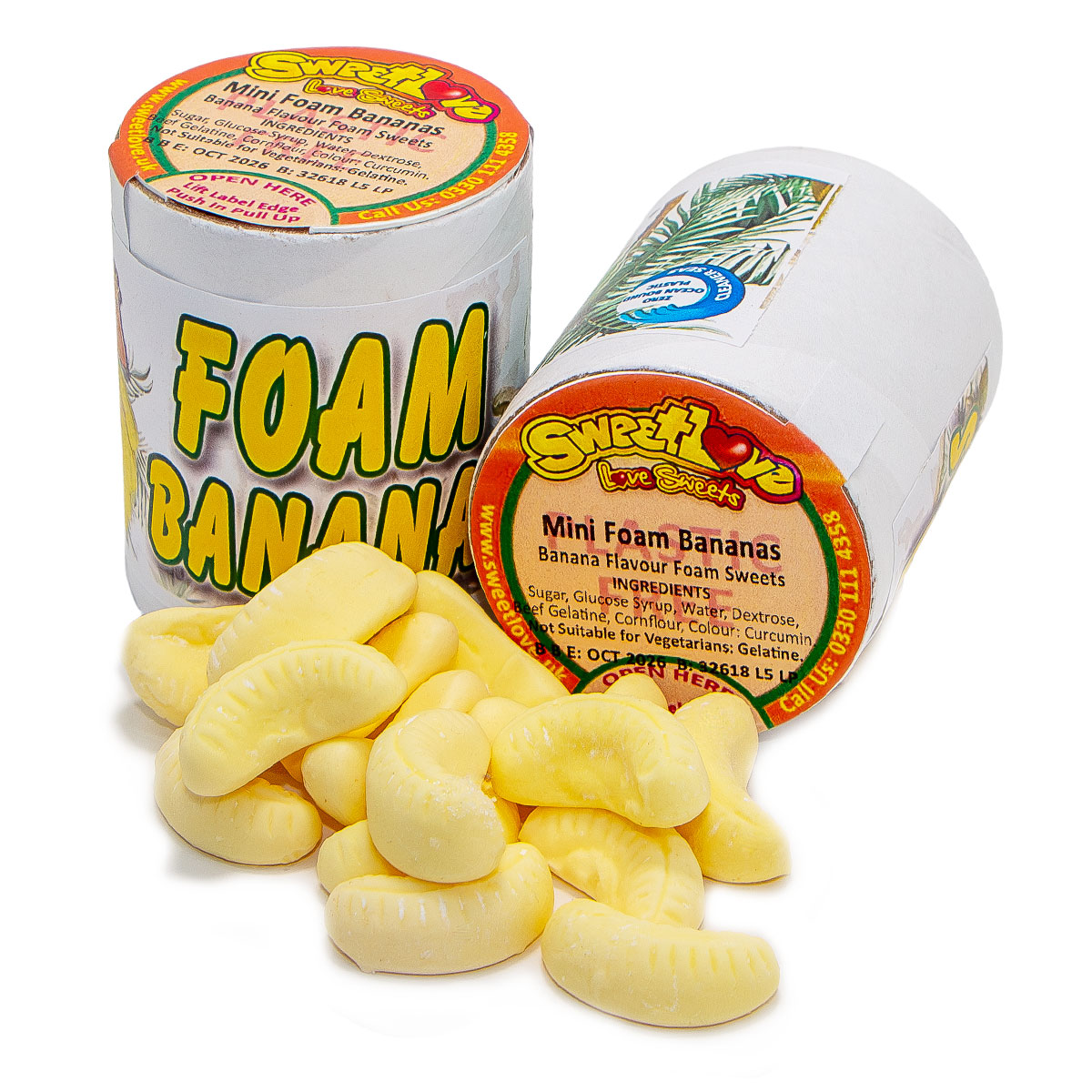 Mini Foam Bananas.