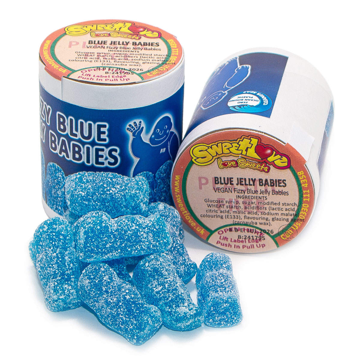 VEGAN Fizzy Blue Jelly Babies.