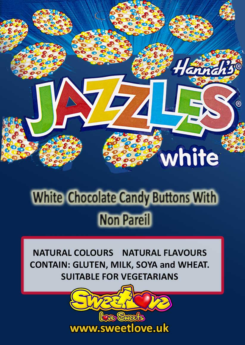 Vending label for White Chocolate Snowies.